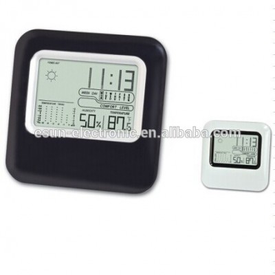 Best selling LCD digital desktop table weather station clock alarm snooze clock/Promotional gift