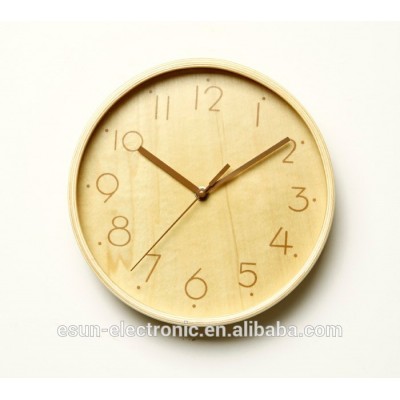 2015 new style 9 inch Luxury art wood wall Clock/ Gift clock/Promotional clock