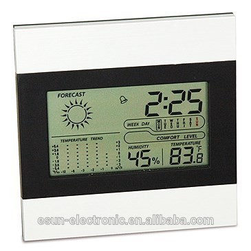 Multifunction LCD Weather Station Clock With Thermometer and hygrometer