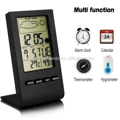 Multi-functional Thermohygrometer Indoor Humidity Monitor Digital Hygrometer with Alarm Clock